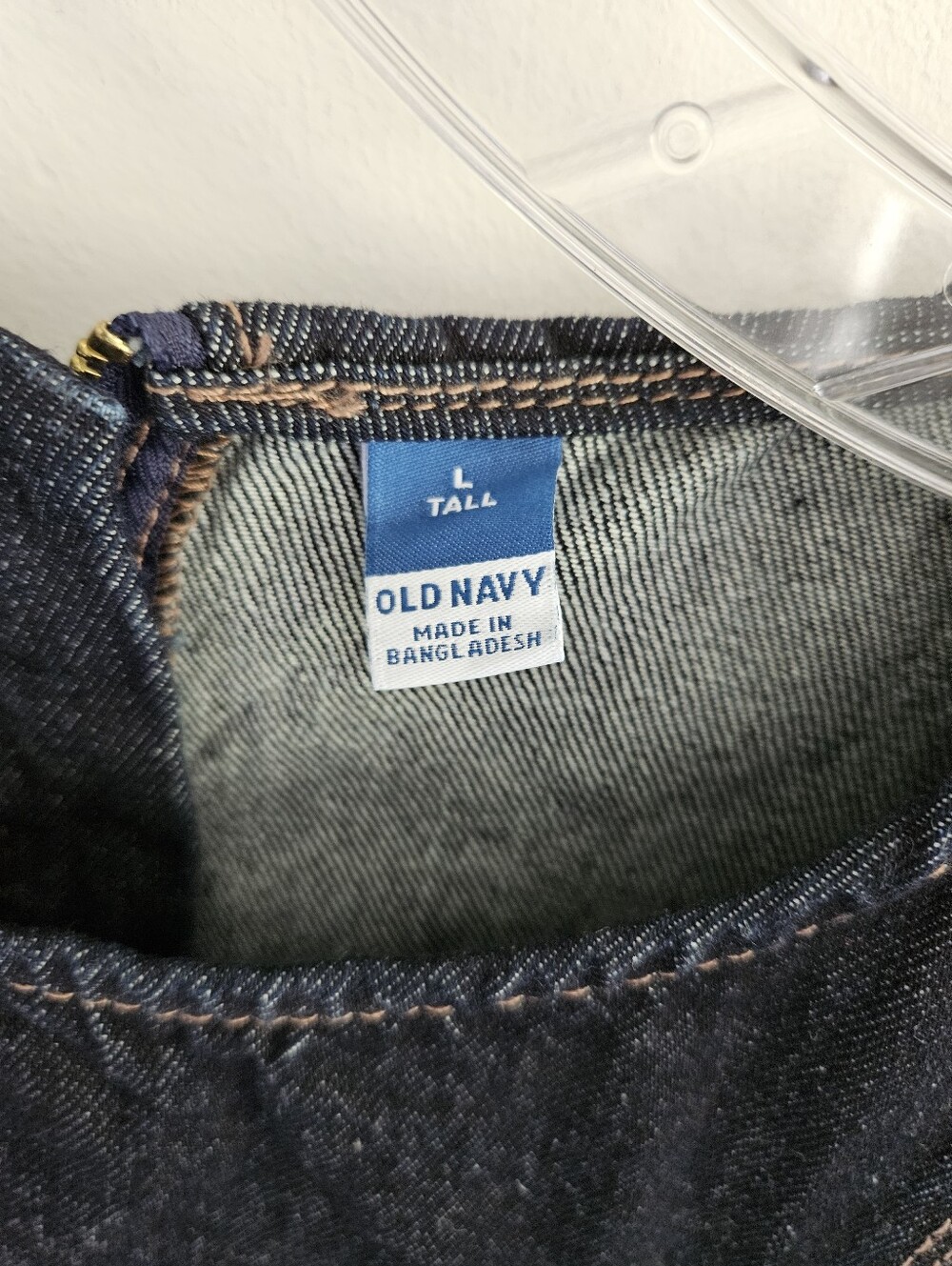 Old Navy Denim Dress Dark Blue Short Sleeve NWT - Picture 4 of 6